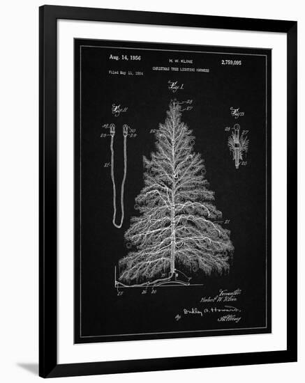 PP765-Vintage Black Christmas Tree Poster-Cole Borders-Framed Giclee Print