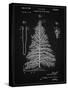 PP765-Vintage Black Christmas Tree Poster-Cole Borders-Stretched Canvas