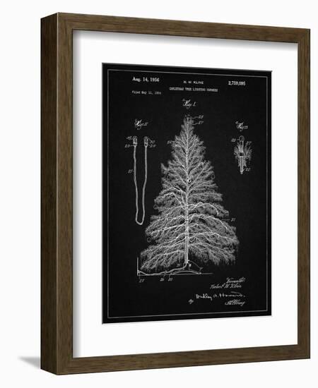 PP765-Vintage Black Christmas Tree Poster-Cole Borders-Framed Giclee Print