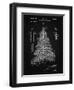 PP765-Vintage Black Christmas Tree Poster-Cole Borders-Framed Giclee Print