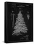 PP765-Vintage Black Christmas Tree Poster-Cole Borders-Framed Stretched Canvas