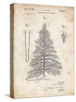 PP765-Vintage Parchment Christmas Tree Poster-Cole Borders-Stretched Canvas