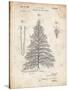PP765-Vintage Parchment Christmas Tree Poster-Cole Borders-Stretched Canvas