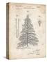 PP765-Vintage Parchment Christmas Tree Poster-Cole Borders-Stretched Canvas
