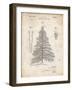 PP765-Vintage Parchment Christmas Tree Poster-Cole Borders-Framed Giclee Print