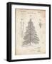 PP765-Vintage Parchment Christmas Tree Poster-Cole Borders-Framed Giclee Print