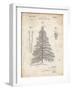PP765-Vintage Parchment Christmas Tree Poster-Cole Borders-Framed Giclee Print