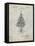 PP766-Antique Grid Parchment Christmas Tree Poster-Cole Borders-Framed Stretched Canvas