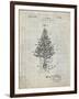 PP766-Antique Grid Parchment Christmas Tree Poster-Cole Borders-Framed Giclee Print