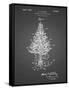 PP766-Black Grid Christmas Tree Poster-Cole Borders-Framed Stretched Canvas