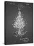 PP766-Black Grid Christmas Tree Poster-Cole Borders-Stretched Canvas