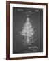 PP766-Black Grid Christmas Tree Poster-Cole Borders-Framed Giclee Print