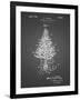 PP766-Black Grid Christmas Tree Poster-Cole Borders-Framed Giclee Print
