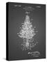 PP766-Black Grid Christmas Tree Poster-Cole Borders-Stretched Canvas