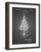 PP766-Black Grid Christmas Tree Poster-Cole Borders-Framed Giclee Print