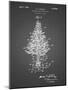 PP766-Black Grid Christmas Tree Poster-Cole Borders-Mounted Giclee Print