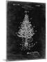 PP766-Black Grunge Christmas Tree Poster-Cole Borders-Mounted Giclee Print