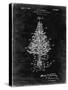 PP766-Black Grunge Christmas Tree Poster-Cole Borders-Stretched Canvas