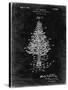 PP766-Black Grunge Christmas Tree Poster-Cole Borders-Stretched Canvas