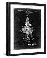 PP766-Black Grunge Christmas Tree Poster-Cole Borders-Framed Giclee Print