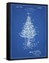 PP766-Blueprint Christmas Tree Poster-Cole Borders-Framed Stretched Canvas