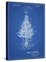 PP766-Blueprint Christmas Tree Poster-Cole Borders-Stretched Canvas