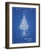 PP766-Blueprint Christmas Tree Poster-Cole Borders-Framed Giclee Print