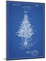 PP766-Blueprint Christmas Tree Poster-Cole Borders-Mounted Giclee Print