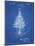 PP766-Blueprint Christmas Tree Poster-Cole Borders-Mounted Giclee Print