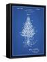 PP766-Blueprint Christmas Tree Poster-Cole Borders-Framed Stretched Canvas