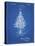 PP766-Blueprint Christmas Tree Poster-Cole Borders-Stretched Canvas