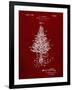 PP766-Burgundy Christmas Tree Poster-Cole Borders-Framed Giclee Print