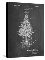 PP766-Chalkboard Christmas Tree Poster-Cole Borders-Stretched Canvas