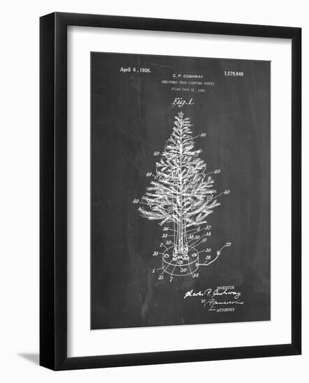 PP766-Chalkboard Christmas Tree Poster-Cole Borders-Framed Giclee Print