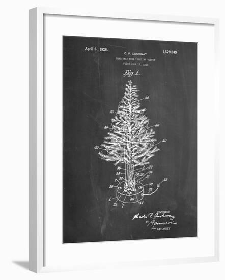 PP766-Chalkboard Christmas Tree Poster-Cole Borders-Framed Giclee Print