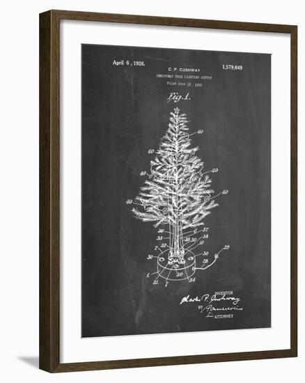 PP766-Chalkboard Christmas Tree Poster-Cole Borders-Framed Giclee Print