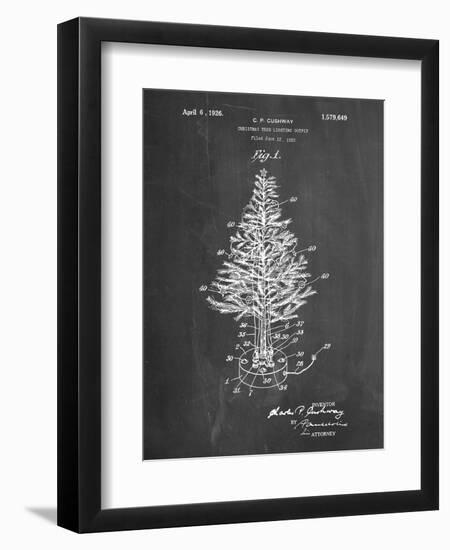 PP766-Chalkboard Christmas Tree Poster-Cole Borders-Framed Giclee Print