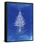 PP766-Faded Blueprint Christmas Tree Poster-Cole Borders-Framed Stretched Canvas