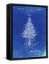 PP766-Faded Blueprint Christmas Tree Poster-Cole Borders-Framed Stretched Canvas