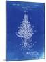 PP766-Faded Blueprint Christmas Tree Poster-Cole Borders-Mounted Giclee Print