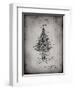 PP766-Faded Grey Christmas Tree Poster-Cole Borders-Framed Premium Giclee Print