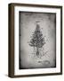 PP766-Faded Grey Christmas Tree Poster-Cole Borders-Framed Giclee Print