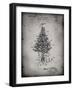 PP766-Faded Grey Christmas Tree Poster-Cole Borders-Framed Giclee Print