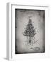 PP766-Faded Grey Christmas Tree Poster-Cole Borders-Framed Giclee Print