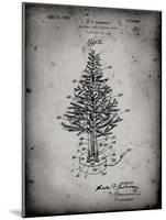 PP766-Faded Grey Christmas Tree Poster-Cole Borders-Mounted Giclee Print