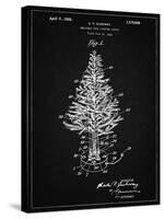 PP766-Vintage Black Christmas Tree Poster-Cole Borders-Stretched Canvas