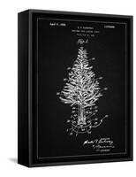 PP766-Vintage Black Christmas Tree Poster-Cole Borders-Framed Stretched Canvas