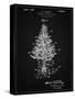 PP766-Vintage Black Christmas Tree Poster-Cole Borders-Stretched Canvas