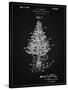PP766-Vintage Black Christmas Tree Poster-Cole Borders-Stretched Canvas