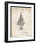 PP766-Vintage Parchment Christmas Tree Poster-Cole Borders-Framed Giclee Print